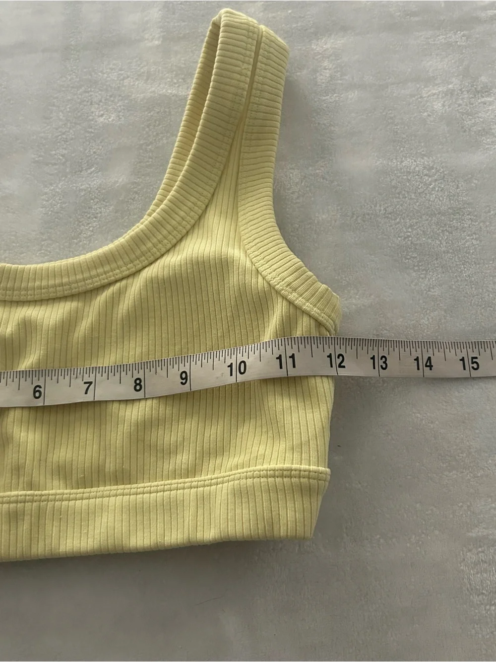 Alo Yoga Wellness Sports Padded Bra Buttercup Yellow Ribbed Women’s Size Small
